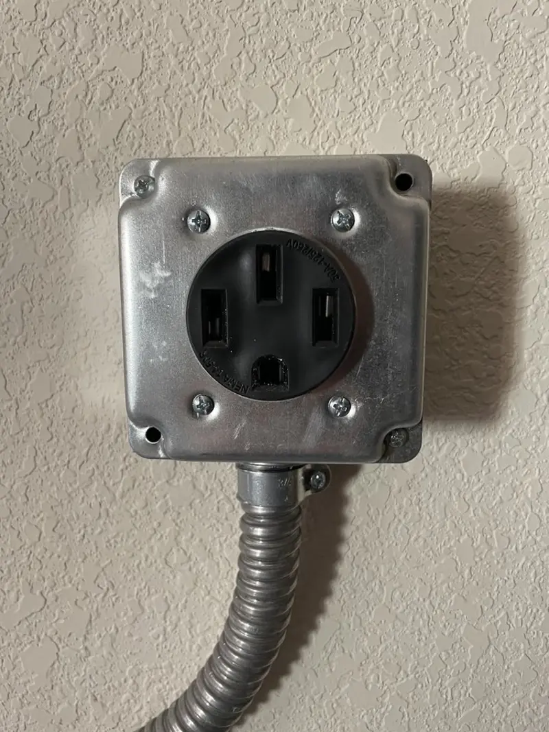 NEMA 14-50 outlet installed for Smart Home Electrical in Genoa